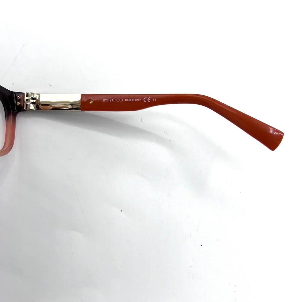 Jimmy Choo JC110 53-15-135 Burgundy Peach Ombre Crystal Eyeglasses Frames Only